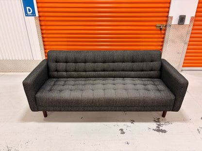 Modern Dark Grey Tufted Couch