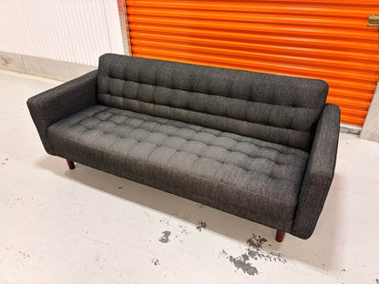 Modern Dark Grey Tufted Couch