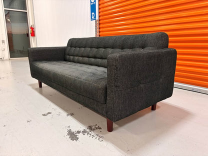 Modern Dark Grey Tufted Couch