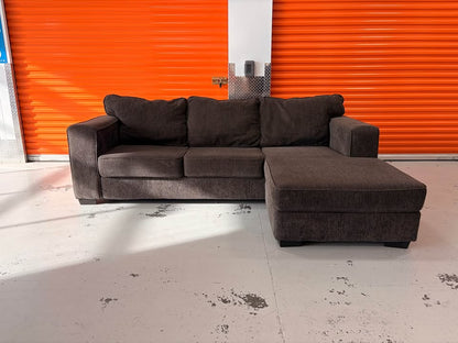 Big Comfy Chocolate Brown Reversible Sectional