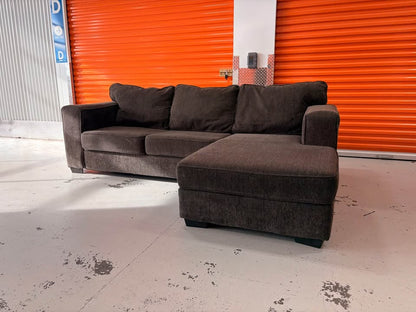 Big Comfy Chocolate Brown Reversible Sectional
