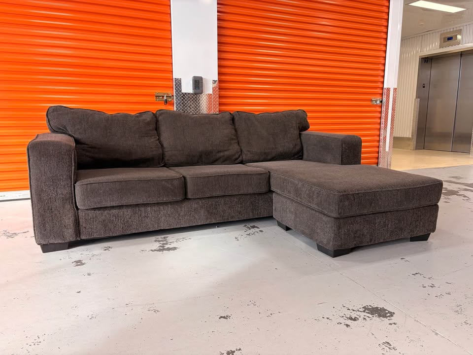 Big Comfy Chocolate Brown Reversible Sectional