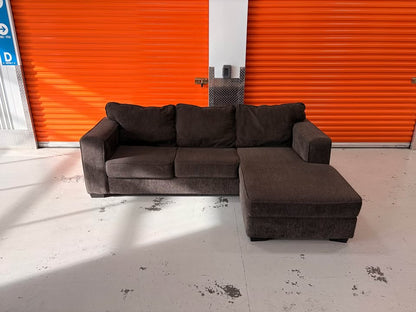Big Comfy Chocolate Brown Reversible Sectional