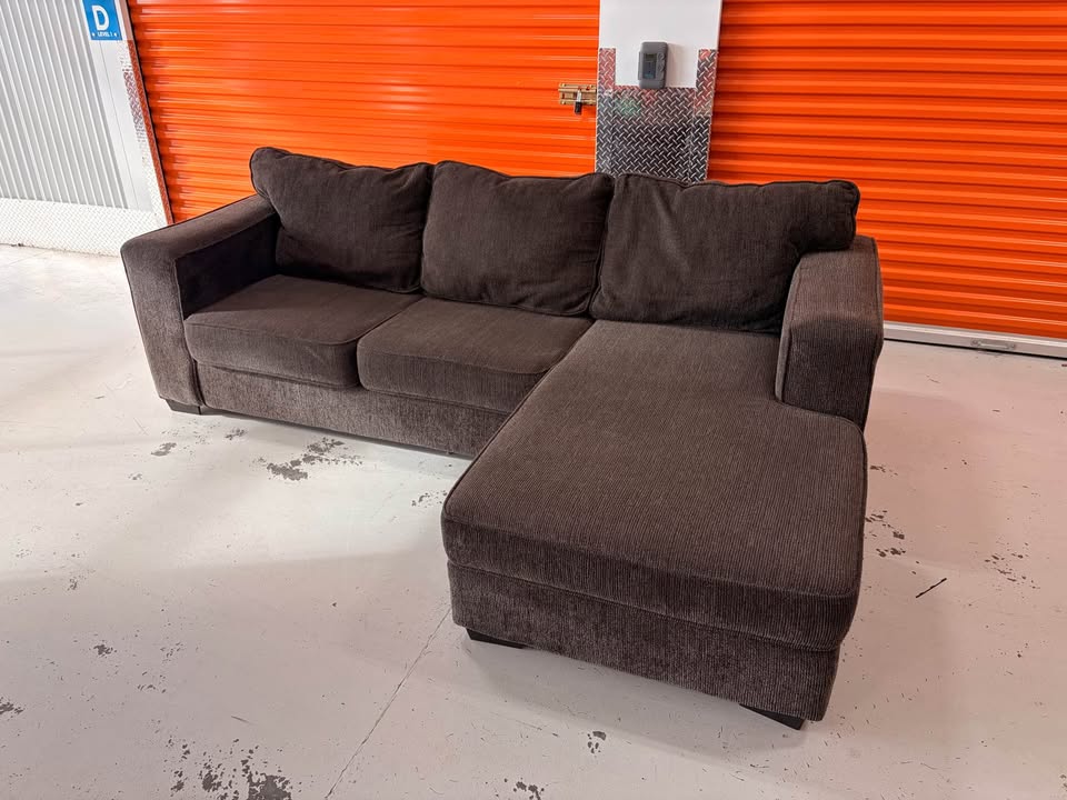 Big Comfy Chocolate Brown Reversible Sectional
