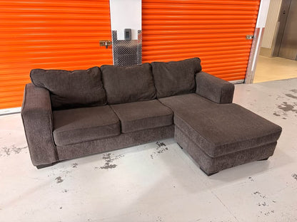Big Comfy Chocolate Brown Reversible Sectional