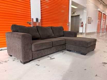 Big Comfy Chocolate Brown Reversible Sectional