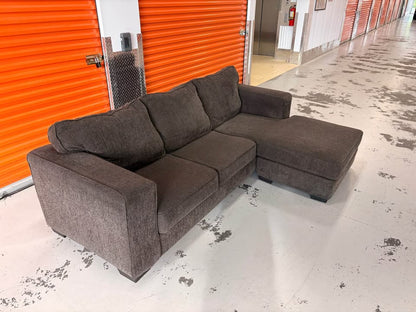 Big Comfy Chocolate Brown Reversible Sectional