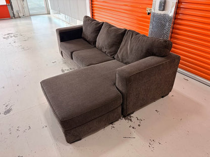 Big Comfy Chocolate Brown Reversible Sectional