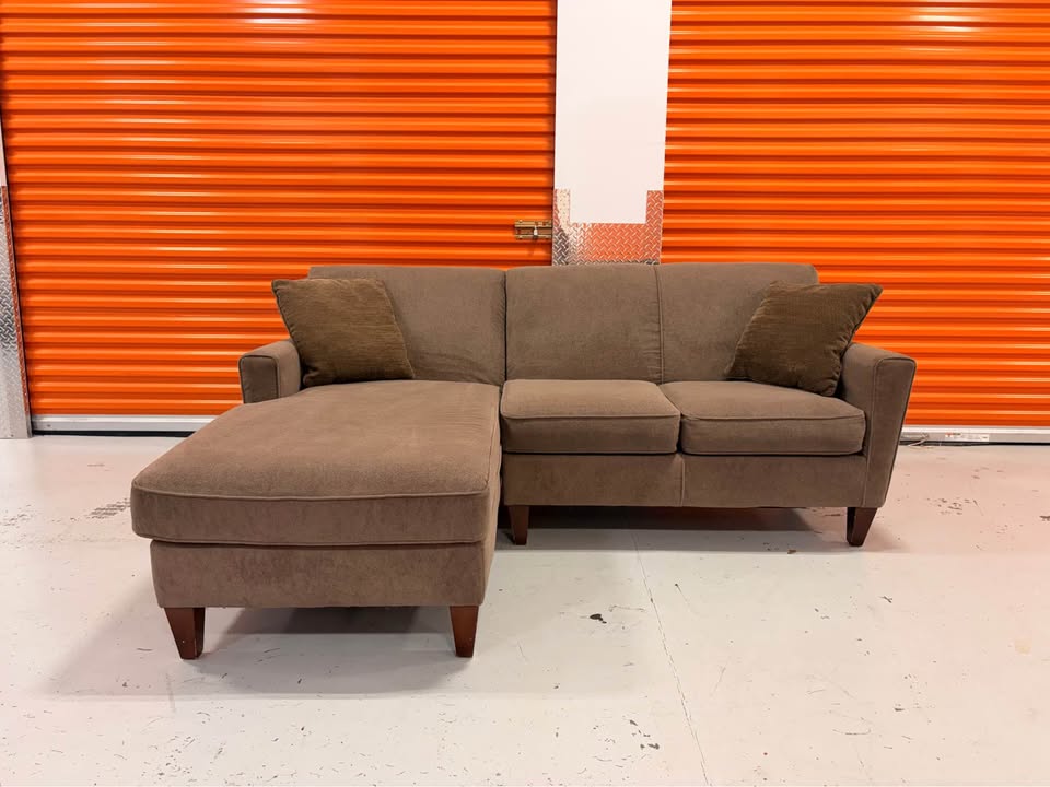 Comfy Brown Left Facing Sectional