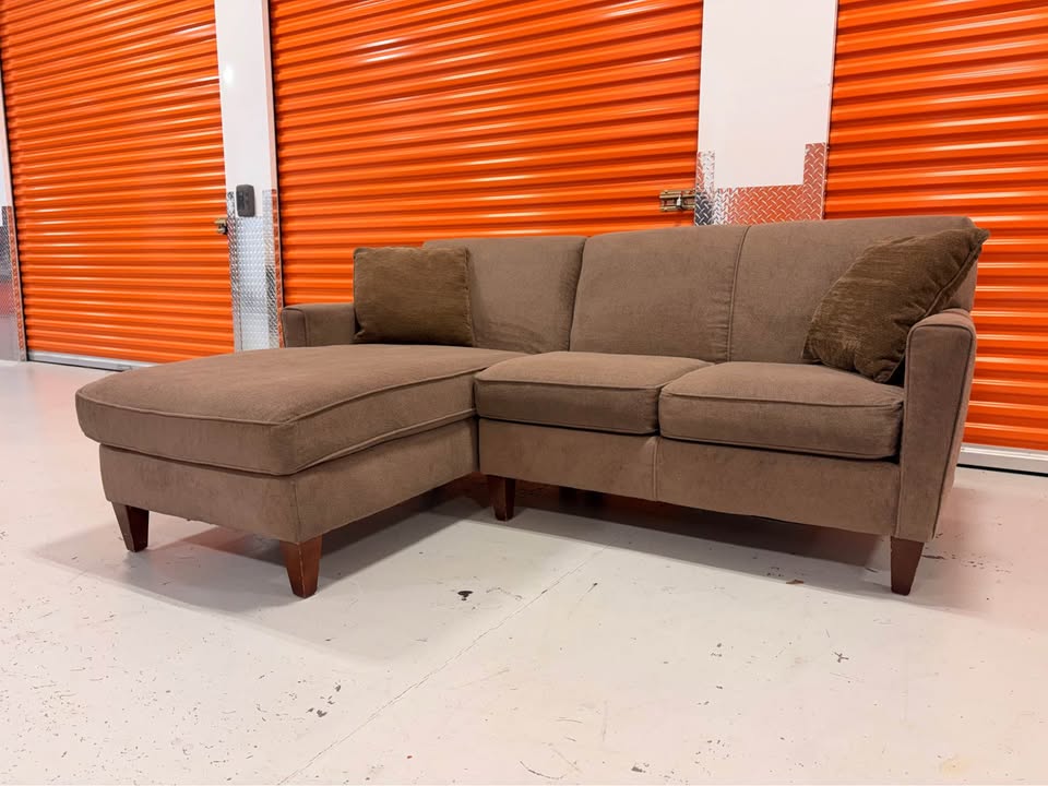 Comfy Brown Left Facing Sectional