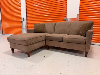 Comfy Brown Left Facing Sectional