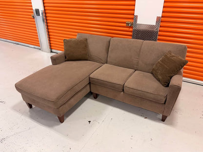 Comfy Brown Left Facing Sectional