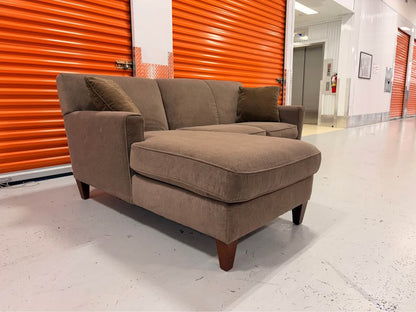 Comfy Brown Left Facing Sectional