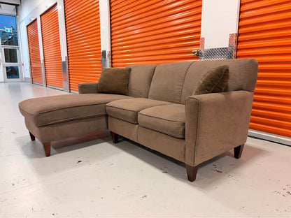 Comfy Brown Left Facing Sectional