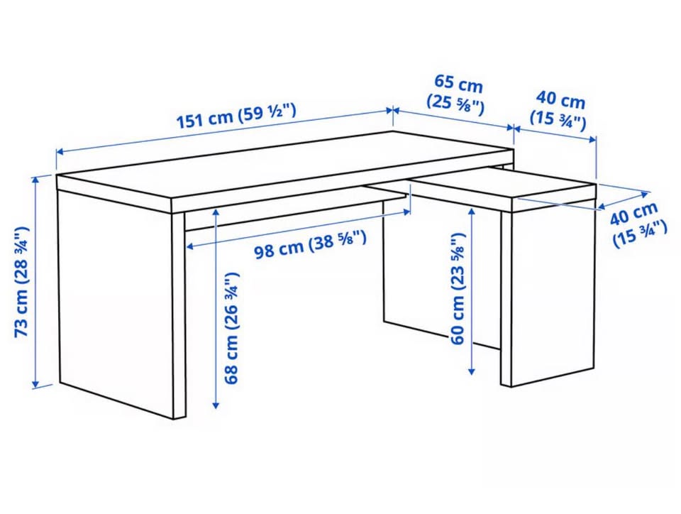 Retractable L Shape Desk
