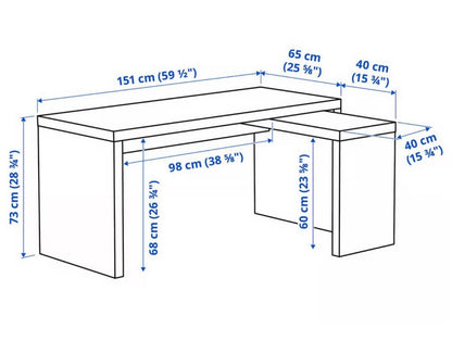 Retractable L Shape Desk