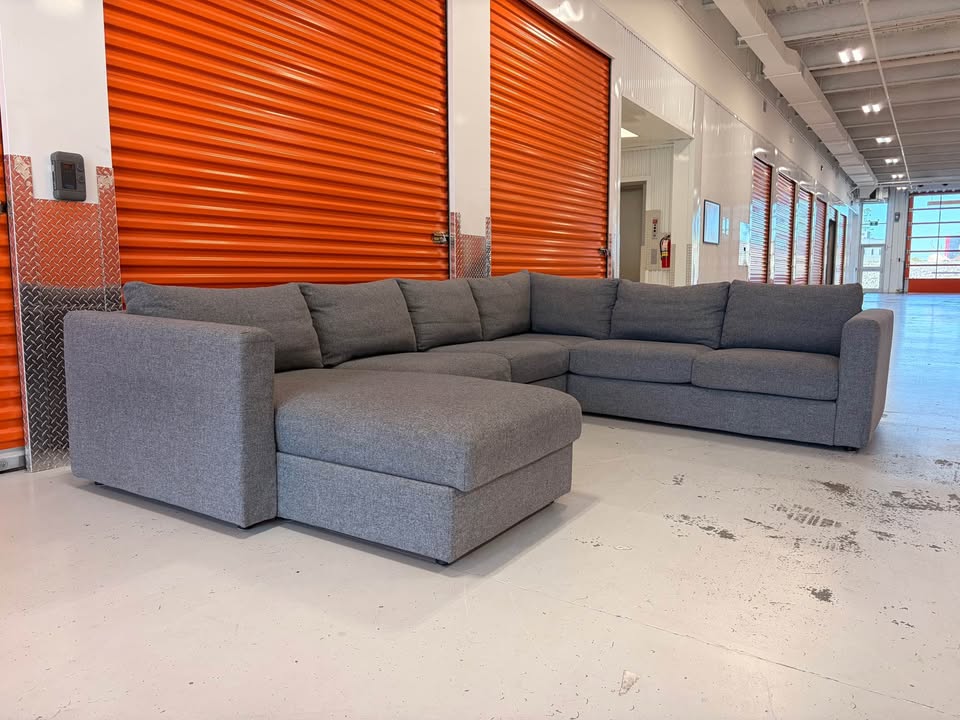 Huge Comfy Sectional with Storage Chaise